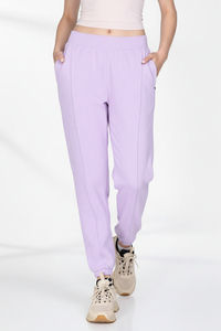 Zivame Knit Cotton Loungewear Bottom - Lilac Breeze — thumbnail 3